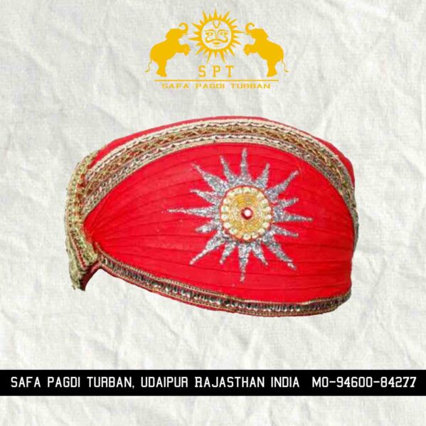 Discover the Elegance of Mewari Pagdi in Red