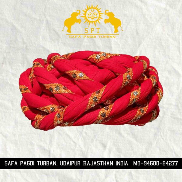 The Timeless Elegance of Rajasthani Gol Red Safa