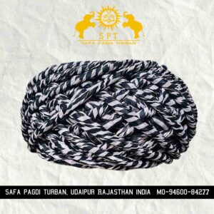 Rajasthani Black Gol Safa Turban – Timeless Elegance & Royal Appeal