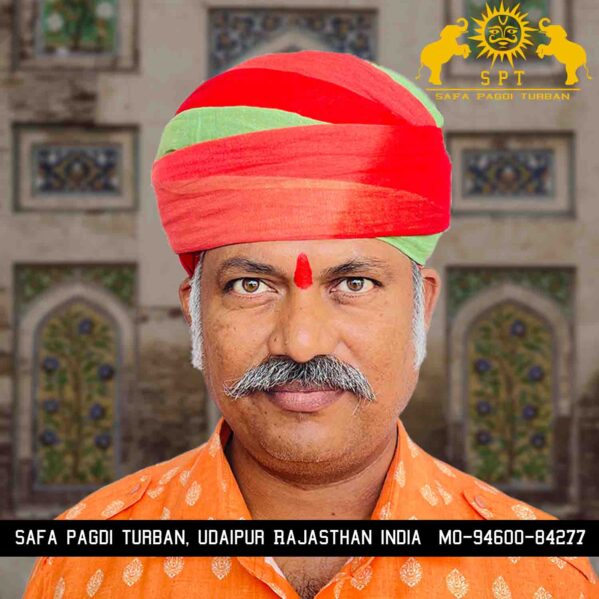 Authentic Rajasthani Gol Safa Turban – Traditional & Multicolor Options Available