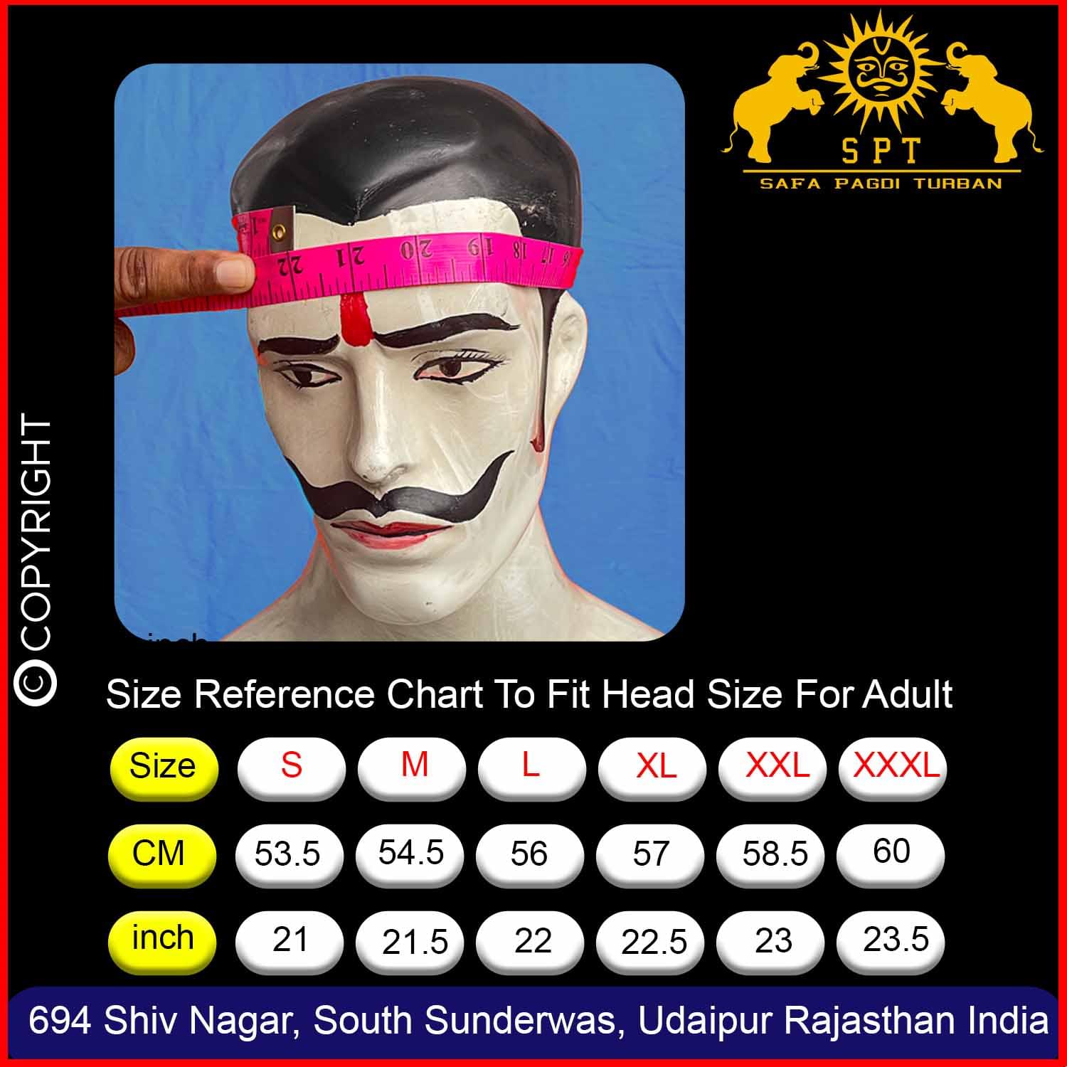 Rajasthani Multicolour Chunadi Gol Safa Turban – Traditional Elegance with a Twist - Image 3